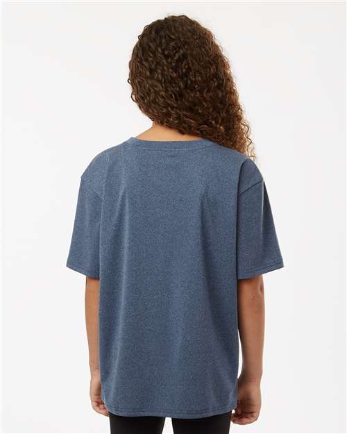 Heather Navy - On Model Back