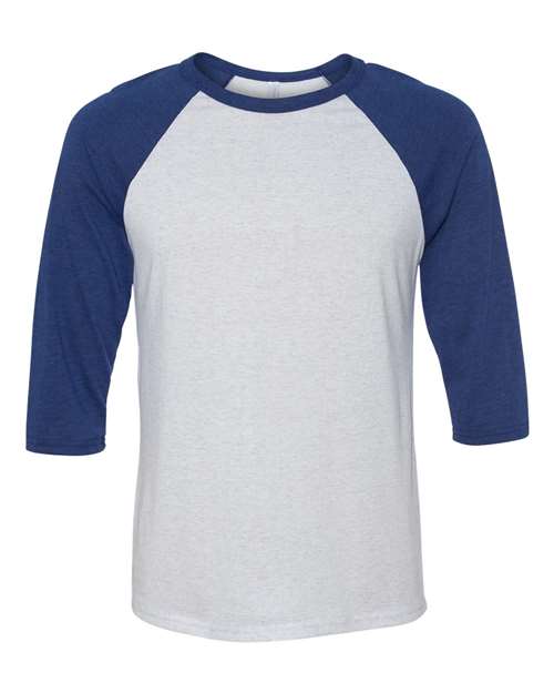 White Fleck/ Navy Triblend - Front