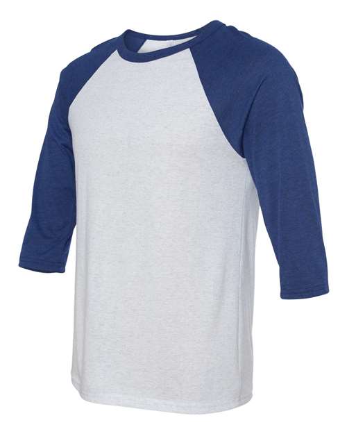 White Fleck/ Navy Triblend - Side