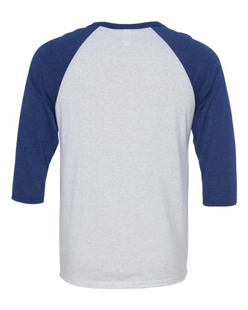 White Fleck/ Navy Triblend - Back