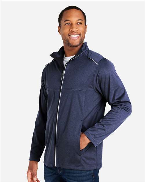 Classic Navy Heather - On Model Side