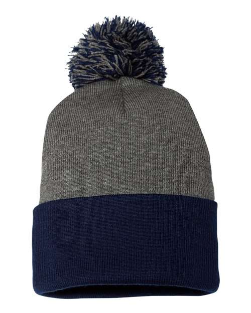 Dark Heather Grey/ Navy - Front