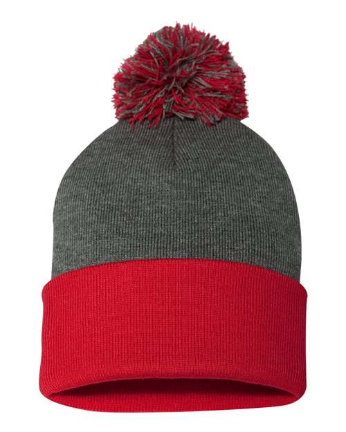 Dark Heather Grey/ Red - Front