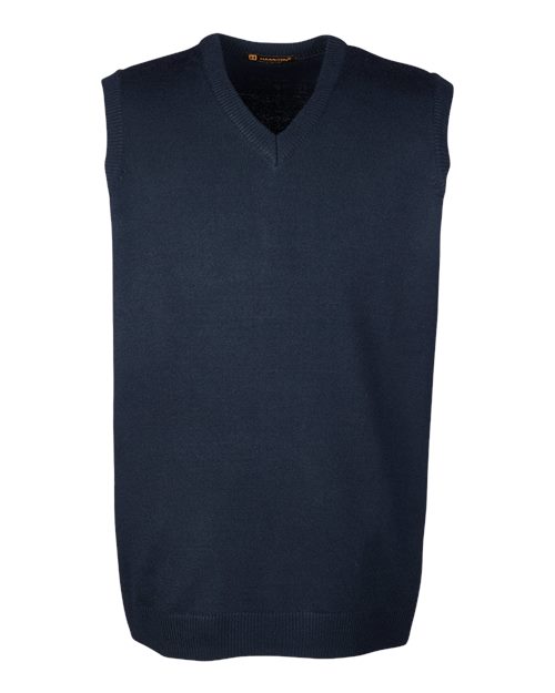 Harriton Veste sans manches en tricot à col en V Pilbloc™