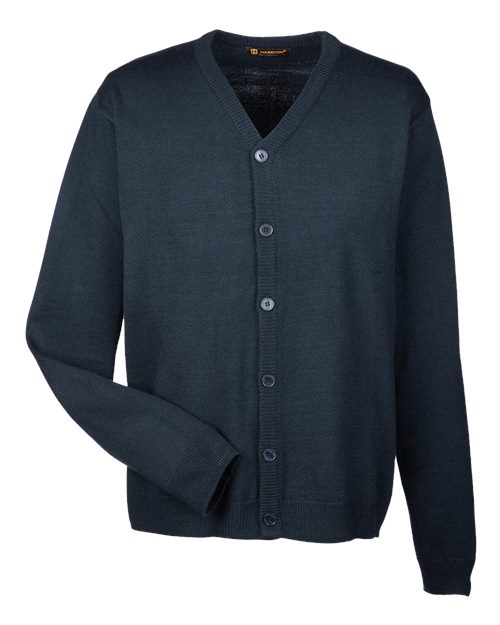 Harriton Chandail cardigan boutonné à col en V Pilbloc™