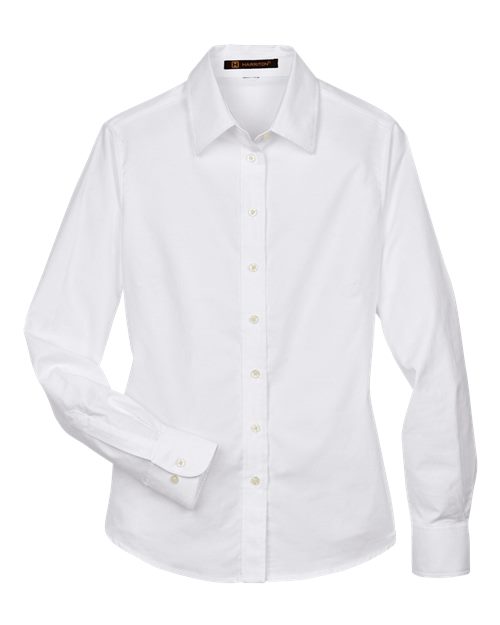 Harriton Women's Long Sleeve Oxford Dress Shirt