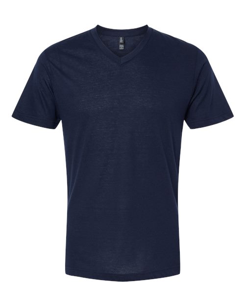M&O T-shirt Deluxe col en V en mélange de coton