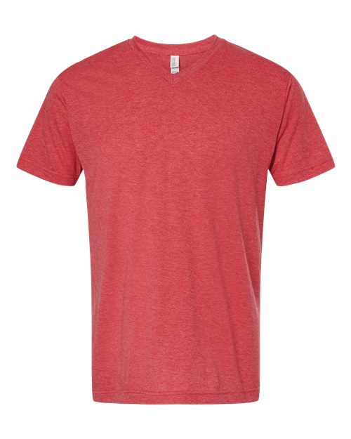 M&O T-shirt Deluxe col en V en mélange de coton