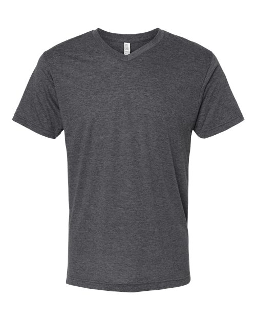 M&O T-shirt Deluxe col en V en mélange de coton