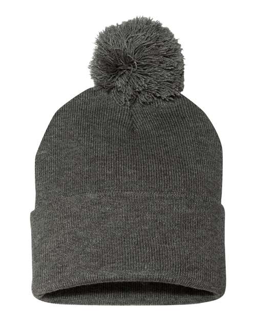 Sportsman Tuque à pompon et revers 12"