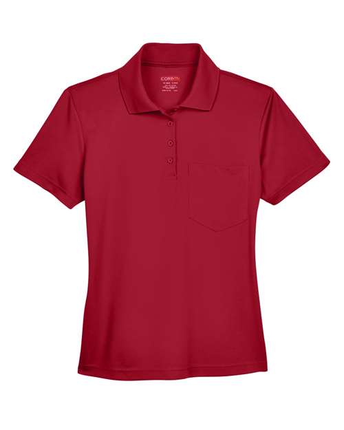 CORE365 Polo piqué avec poche Origin pour femmes