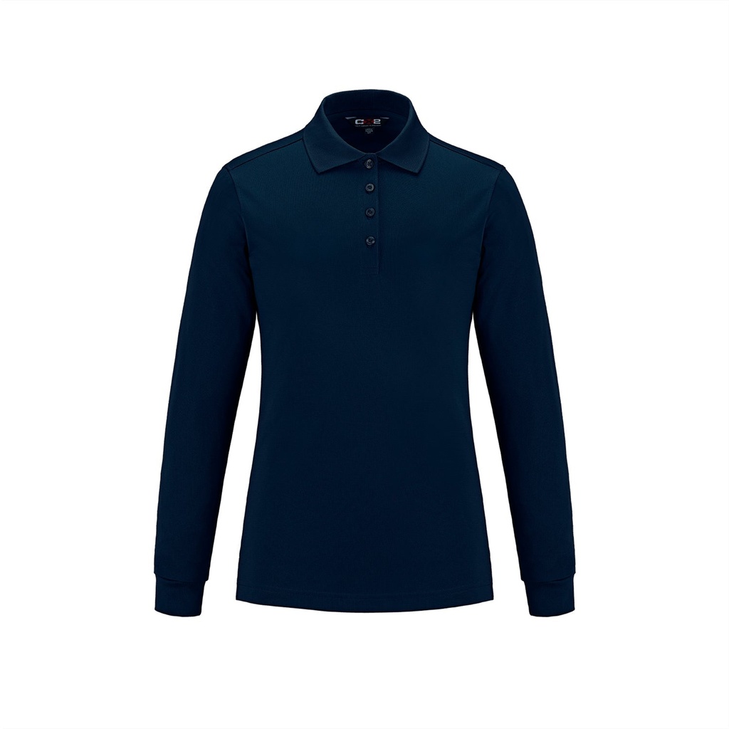 CX2 Ladies Long Sleeve Pique Mesh Polo