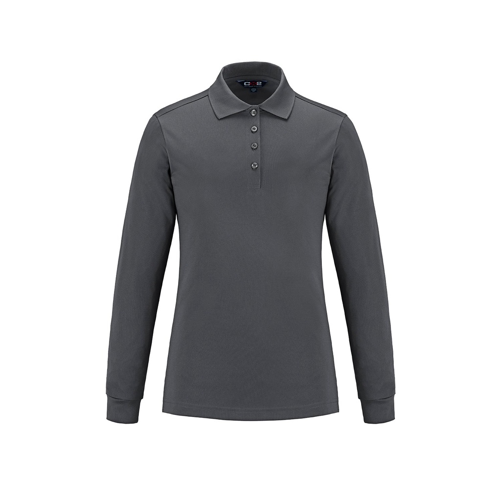 CX2 Ladies Long Sleeve Pique Mesh Polo