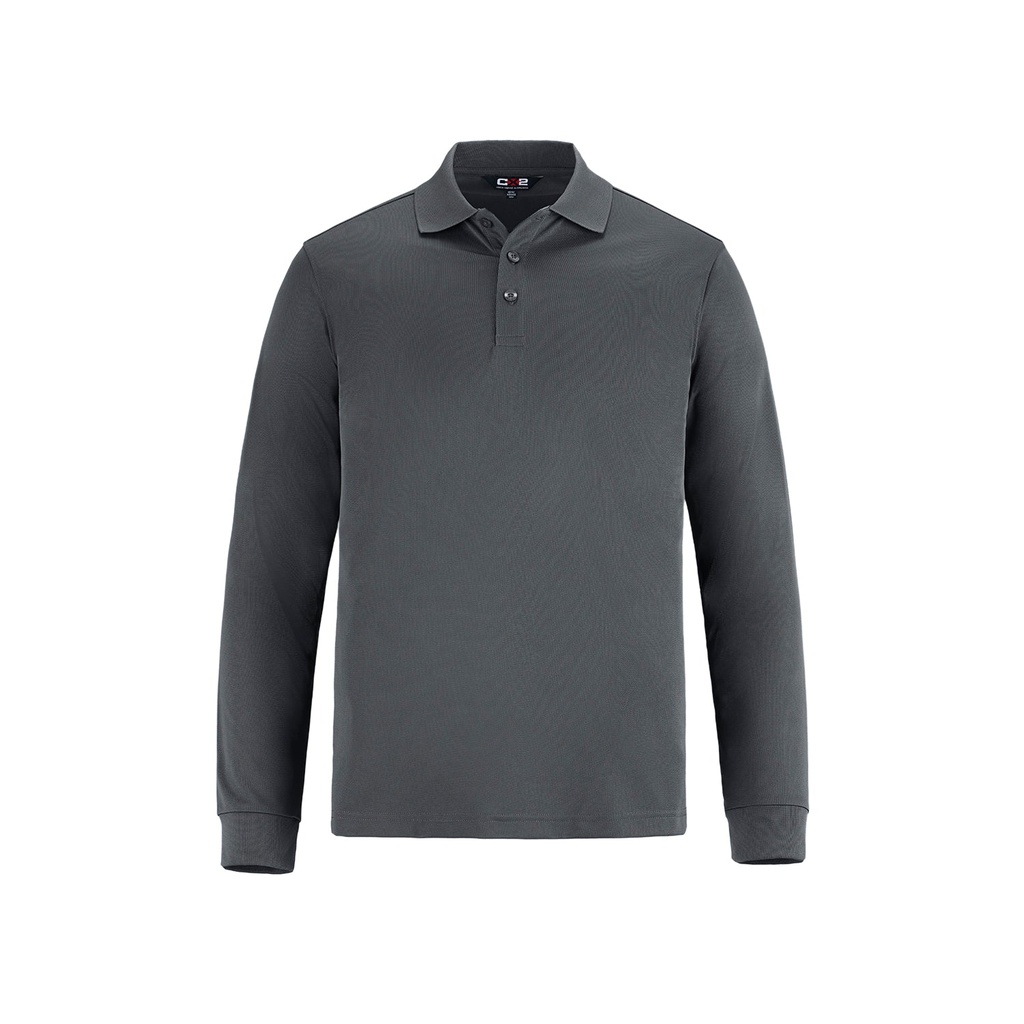 CX2 Men's Long Sleeve Pique Mesh Polo