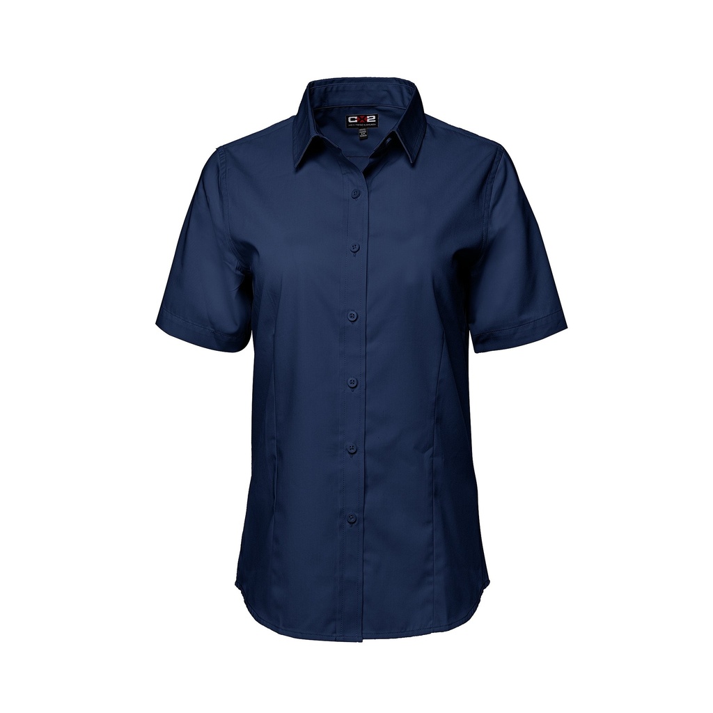 CX2 Poly Cotton Twill Short Sleeve Easy-Care Shirt pour Femmes