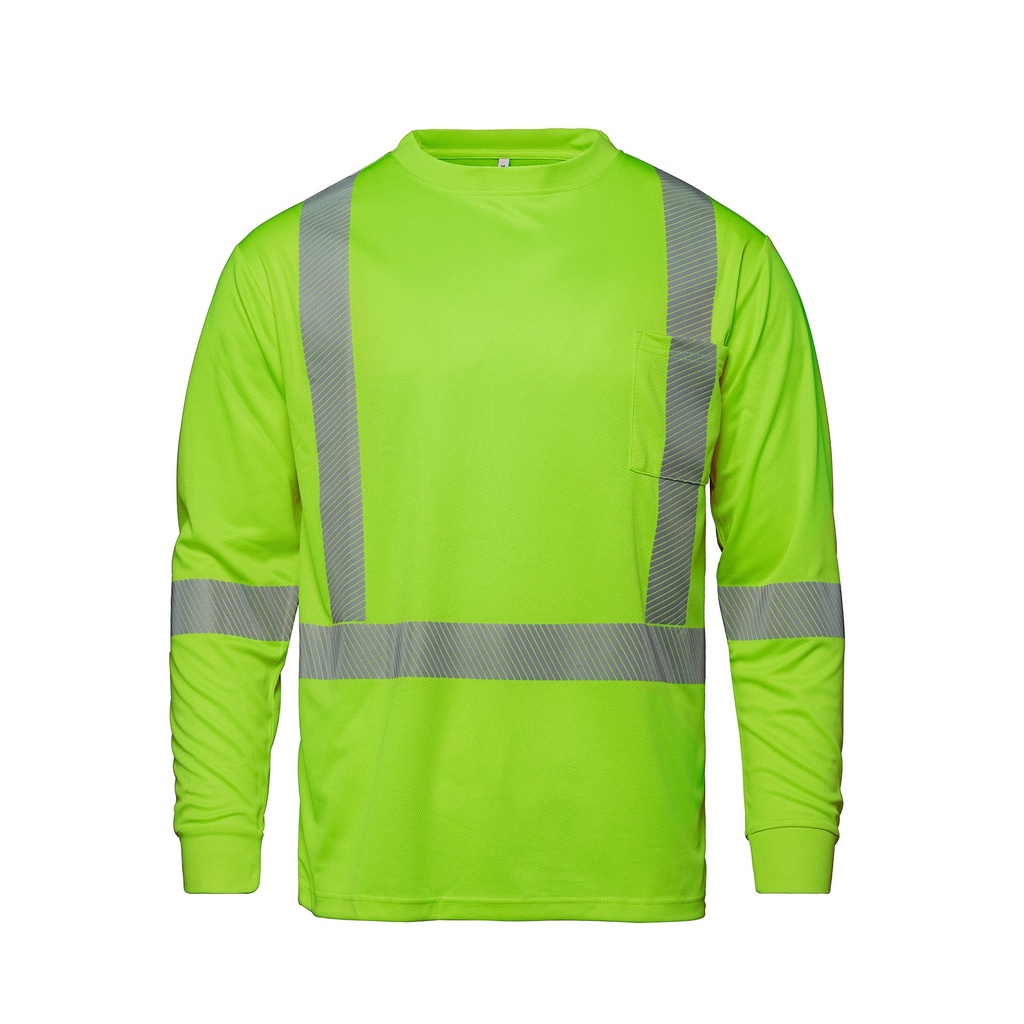 CX2 Long Sleeve Hi-VIS T-Shirt with Segmented Stripes