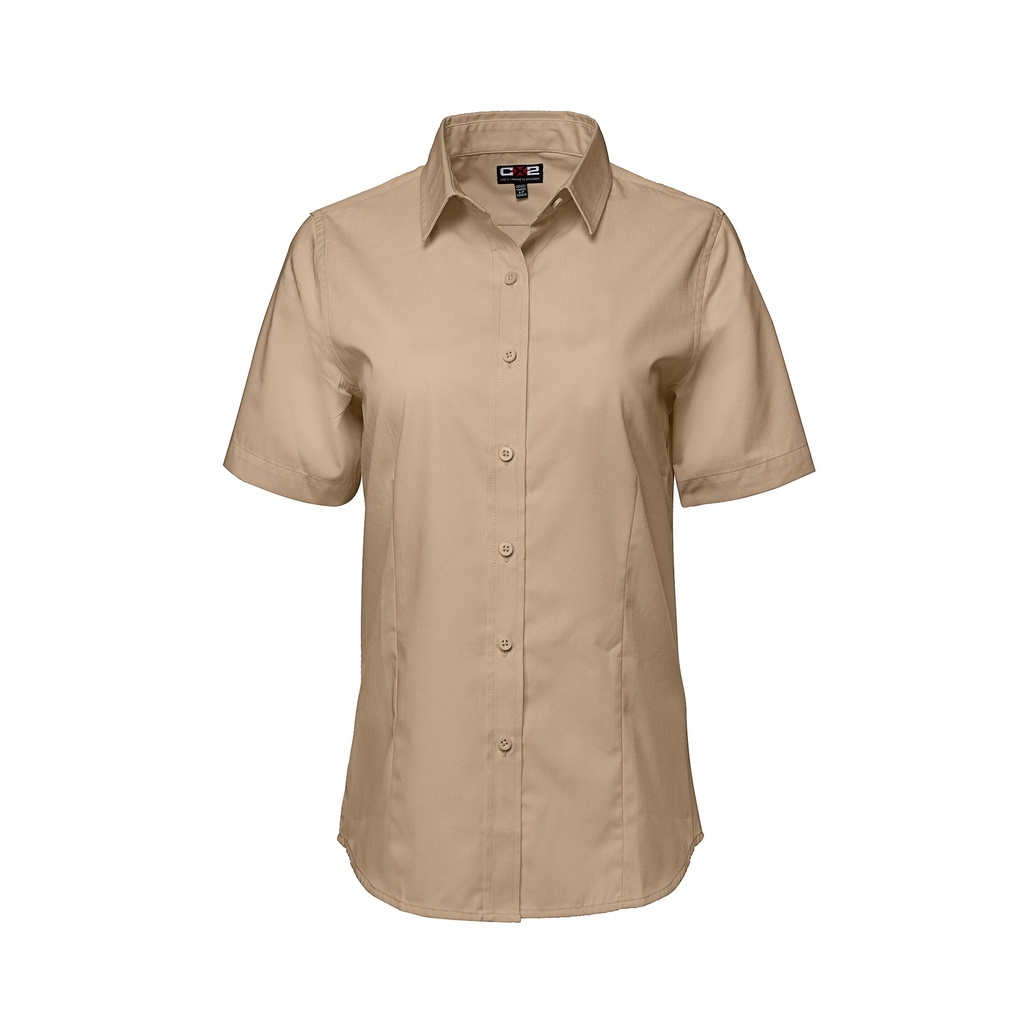 CX2 Poly Cotton Twill Short Sleeve Easy-Care Shirt pour Femmes