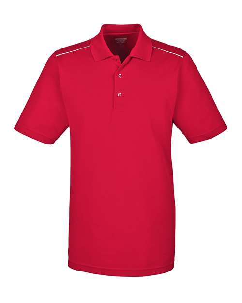 CORE365 Polo piqué avec passepoil réfléchissant Radiant