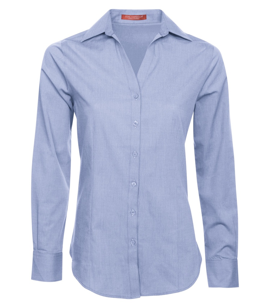 Coal Harbour® COAL HARBOUR® TEXTURED CROSSHATCH WOVEN LADIES' SHIRT