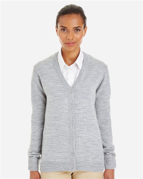[UM425W] Harriton Women's Pilbloc V-Neck Button Cardigan Sweater