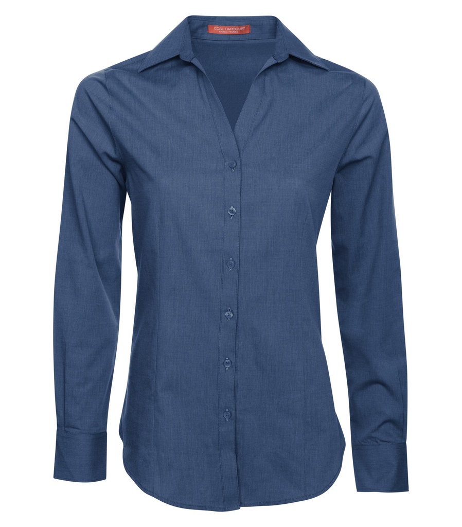 Coal Harbour® COAL HARBOUR® TEXTURED CROSSHATCH WOVEN LADIES' SHIRT