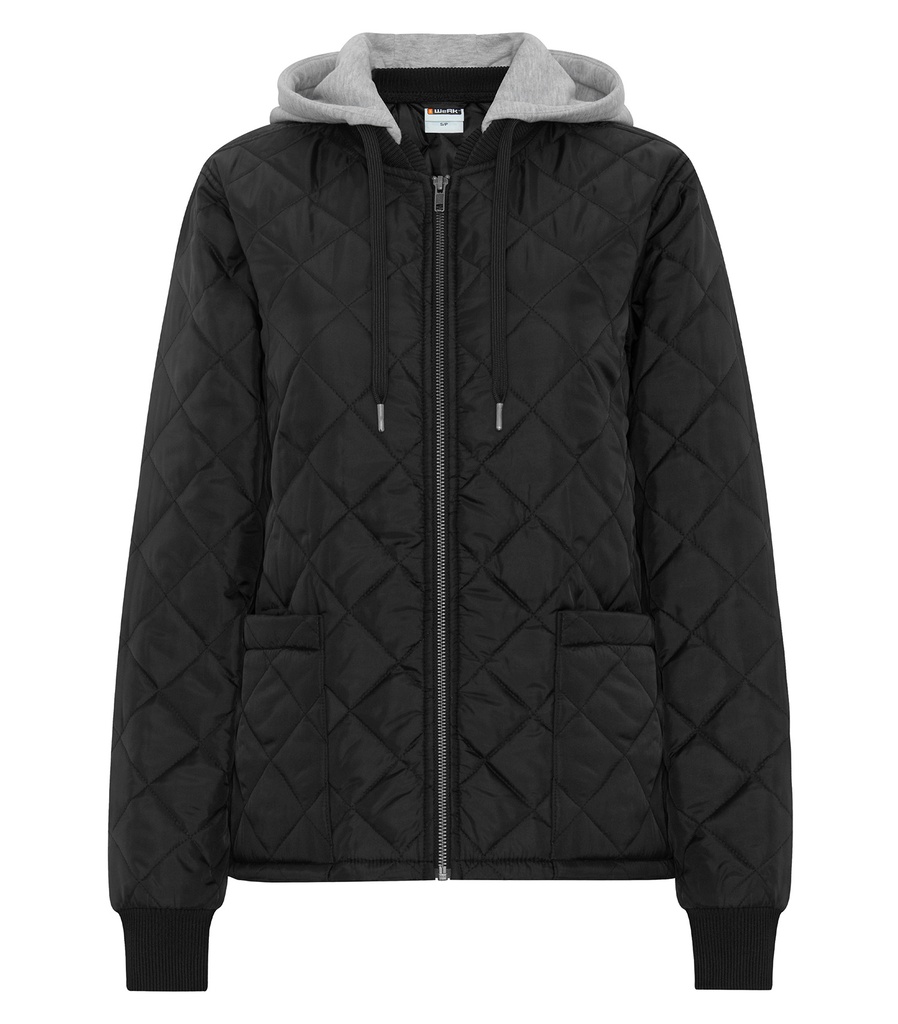 [UWeRK7611L] ATC WeRK™ ATC WeRK™ QUILTED FREEZER LADIES’ JACKET WITH DETACHABLE HOOD