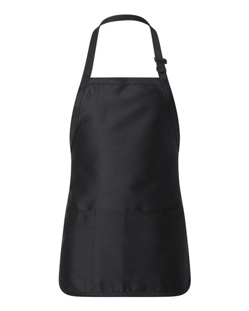 [UQ4250] Q-Tees Full-Length Apron with Pouch Pocket
