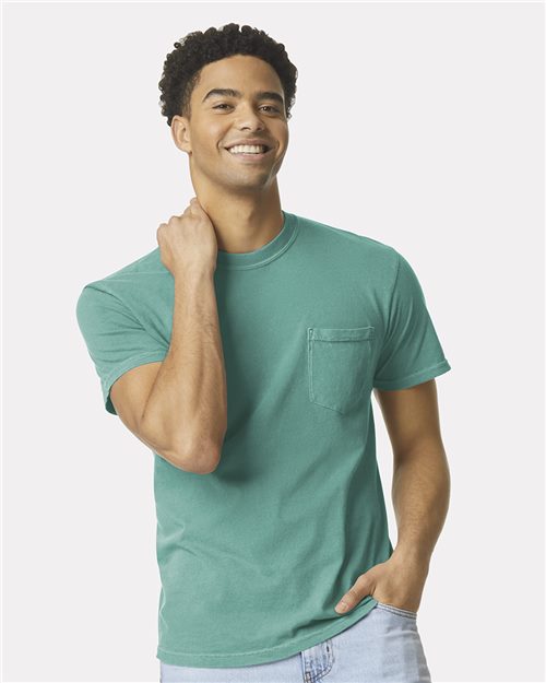 [U6030] Comfort Colors T-shirt épais à poche teinté en pièce