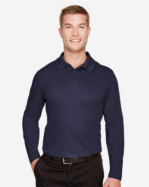 [UDG20LT] Devon & Jones Polo à manches longues tressé CrownLux Performance® à torse long