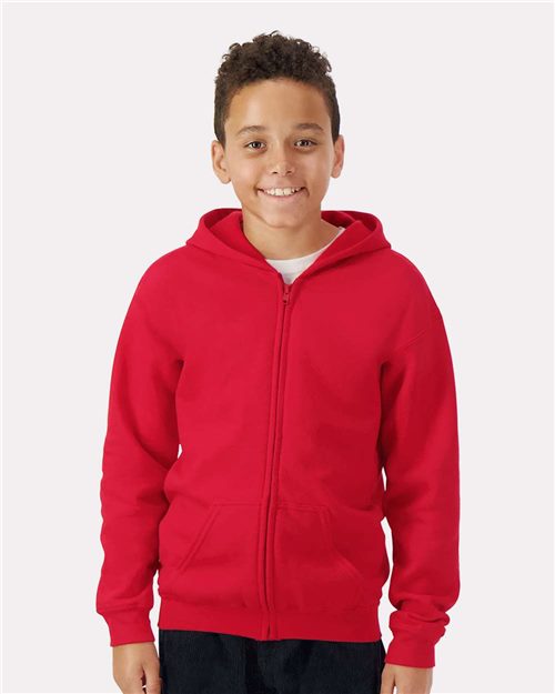 [U18600B] Gildan Youth Heavy Blend™ Full-Zip Hooded Sweatshirt