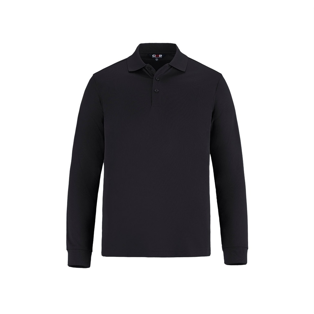 [US05737] CX2 Men's Long Sleeve Pique Mesh Polo