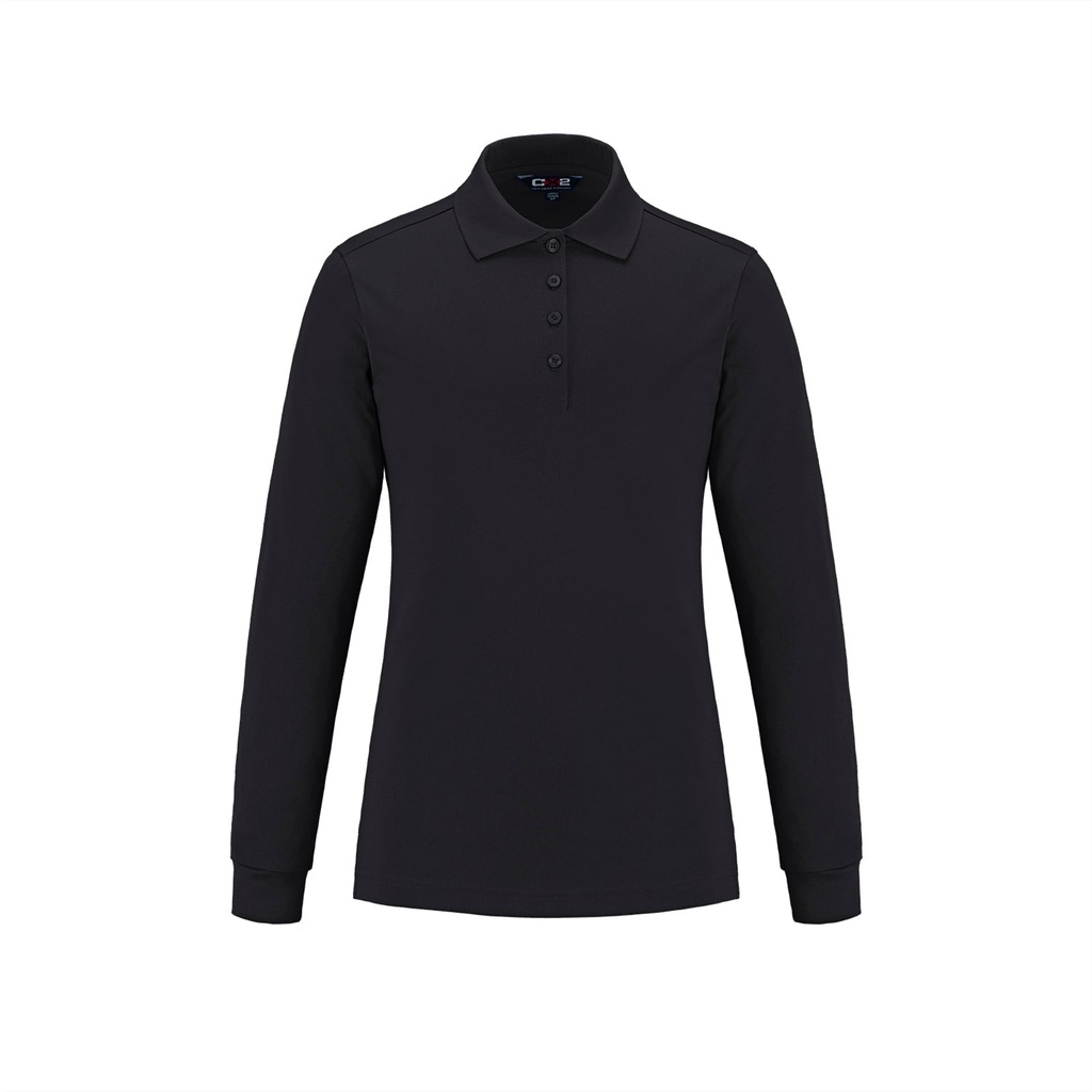 [US05738] CX2 Ladies Long Sleeve Pique Mesh Polo