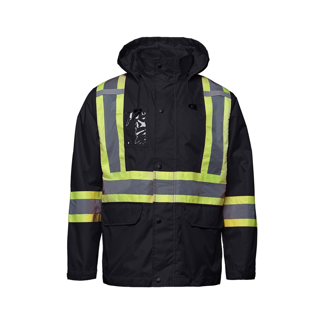 [UL01205] CX2 Full Length HI-VIZ Raincoat with Detachable Hood