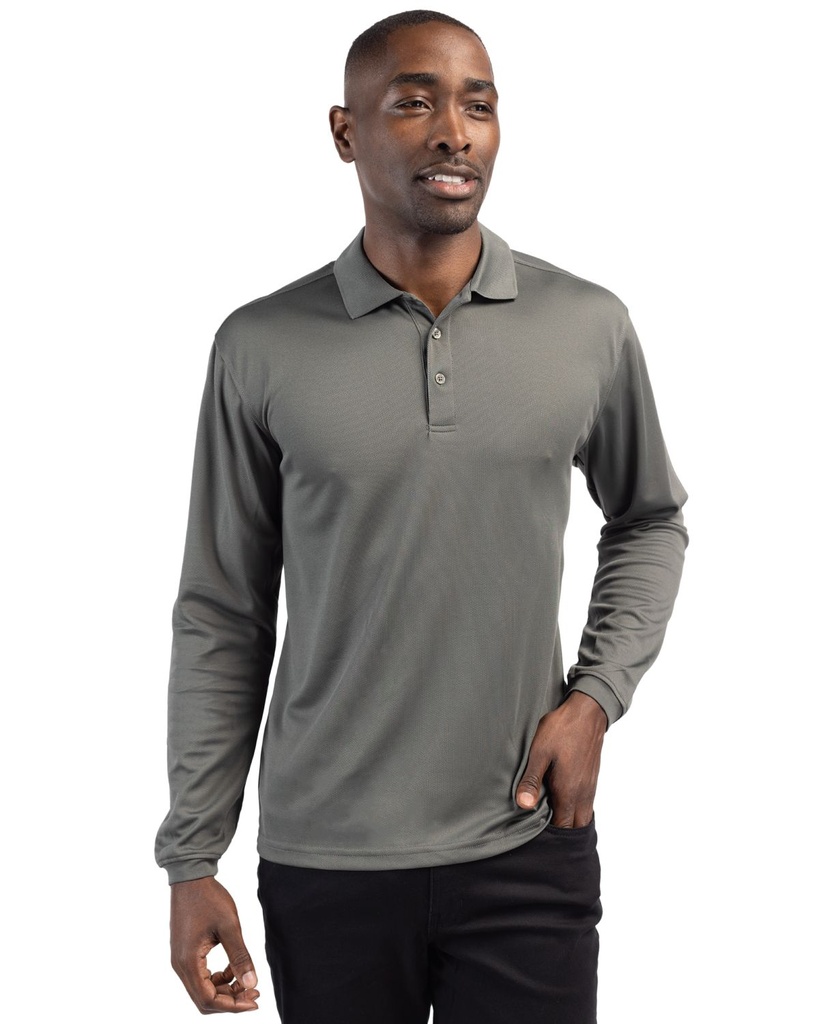 [UMQK00077] Clique Clique Spin Eco Performance Pique Long Sleeve Mens Polo