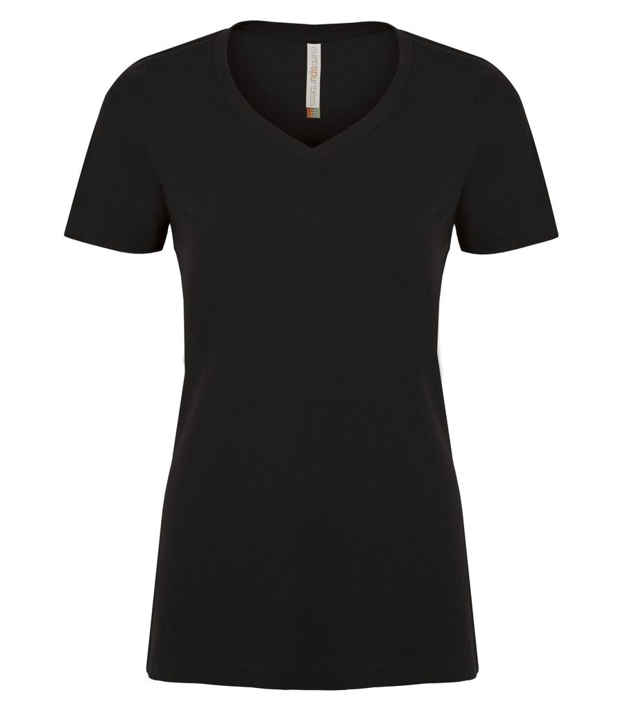 [UATC8001L] ATCᴹᶜ EuroSpunᴹᴰ ATCᴹᶜ EUROSPUNᴹᴰ T-SHIRT FILÉ COL EN V POUR FEMMES
